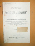 Statute Soc. lucratori lucrari pub. ,,Economia&amp;quot; Buc. 1911