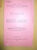 Statut sindicat lucratori tapiteri Buc. 1906