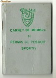 CARNET DE MEMBRU SI DE PESCUIT SPORTIV.