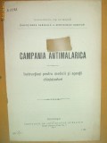 Campania antimalarica pt medicii chininizatori Buc. 1913