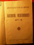 Universitatea Libera - Razboiul Neatarnarii 1877-1878- Ed. 1927