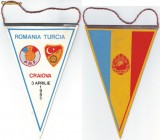 Fanion ( 104 ) - Football, ROMANIA - TURCIA - Craiova - 1985