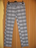 Pantaloni cu patratele, Lungi, Gri