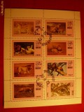 Bloc 8 val. stamp. - FAUNA 1973 - DHUFAR