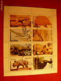 Bloc 8 val. stamp. - ANIMALE PREISTORICE 1980 - OMAN