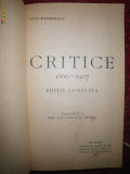 Cumpara ieftin Titu Maiorescu, Critice, 3 volume, 1915