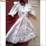 Rochie Mireasa Brodata Alba, Marimea 36-38, Stil Unic, Second Hand