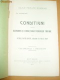 Caile Ferate Romane-CONDITIUNI - circulatia trenurilor-1908