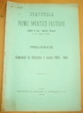 Statut- Primei Soc. Fraterne, Iasi, Pacurari-1903