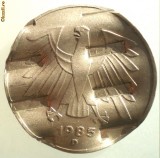 1.249 GERMANIA 5 DEUTSCHE MARK 1985 D DEMONETIZATA, Europa, Cupru-Nichel