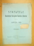 Statut Soc. corpului sanitar inferior Iasi 1907