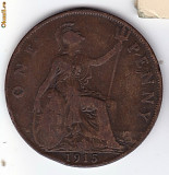 Anglia-Marea Britanie PENNY 1915 regele George V, Europa