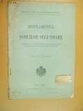 Regulamentul scolilor secundare Buc. 1908