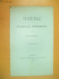 Statut club ,,Speranta&amp;quot; Buc. 1906