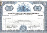 220 Actiuni SUA -Baldwin Securities Corporation -seria Y25881