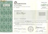 334 Actiuni -FIRST CHARLOTTE BANK -seria FCB 11696