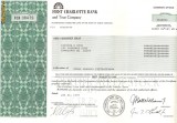 333 Actiuni -FIRST CHARLOTTE BANK -seria FCB 08479