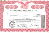 330 Actiuni -COMPUTER RESEARCH, INC. -seria PC 20646