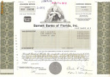 411 Actiuni -Barnett Banks of Florida, Inc. -seria BBY 39636
