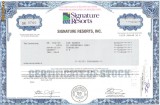 401 Actiuni -SIGNATURE RESORTS, INC. -seria SR 4760