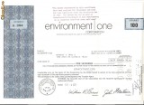443 Actiuni - ENVIRONMENT/ONE CORPORATION -seria N 1946