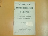 Statut Soc. cofetarilor din Iasi Albina 1910