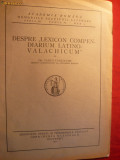 Carlo Tagliavini - Despre Lexicon Compendiarum...- ed. 1932