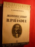 E. Dvoicenco - Inceputurile Literare ale lui B.P.HASDEU- 1936
