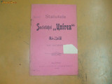 Statute Soc. Unirea Buc. 1908