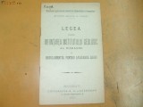 Legea pt infiintarea institutului geologic Buc. 1906