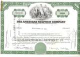534 Actiuni -Pan American Sulphur Company -seria NC271708