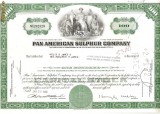 537 Actiuni -Pan American Sulphur Company -seria NC262329