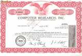 550 Actiuni -COMPUTER RESEARCH, INC. -seria PC 19810