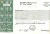 595 Actiuni -FIRST CHARLOTTE BANK -seria 0083