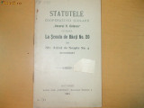 Statute Cooperativa scolara Gen. Golescu Buc. 1911