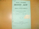 Statut si regulament Soc. ,,Salve&quot; Bucuresti 1911