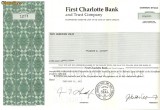 593 Actiuni -FIRST CHARLOTTE BANK -seria 1277