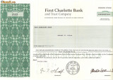 592 Actiuni -FIRST CHARLOTTE BANK -seria 2102