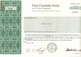 591 Actiuni -FIRST CHARLOTTE BANK -seria 2441