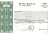 597 Actiuni -FIRST CHARLOTTE BANK -seria 1269