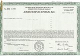 733 Actiuni -JONES/HOSPLEX SYSTEMS, INC. -seria WJH 1398