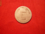 10 KR. 1870 UNGARIA , KB,argint , cal.medie ,d=1,8cm.