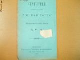 Statute Soc. ,,Solidaritatea&quot; impiegati CFR Buc. 1894