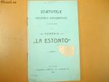 Statute Soc. esperantiste ,,La Estonto&quot; Buc. 1909