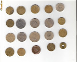 90 Lot interesant de monede si jetoane (fise, token)(20 bucati)