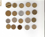 26 Lot interesant de monede si jetoane (fise, token)(20 bucati)