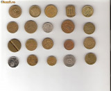 31 Lot interesant de monede si jetoane (fise, token)(20 bucati)