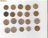 87 Lot interesant de monede si jetoane (fise, token)(20 bucati)