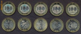 KAZAHSTAN █ SET COMPLET DE MONEDE █ 100 Tenge x 5 buc █ 2003-2005 █ UNC