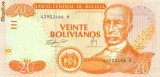 BOLIVIA █ bancnota █ 20 Bolivianos █ 1986 (2007) P-234 Serie H █ UNC necirculata